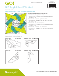 Document preview: Tangled Star-10" Quilt Block Templates - Accuquilt