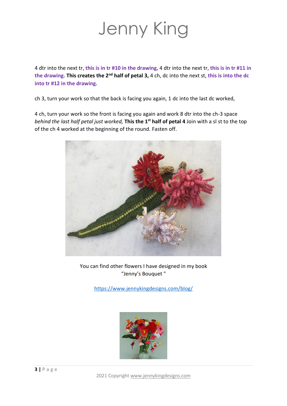 Crochet Poppy Pattern - Jenny King, Page 3