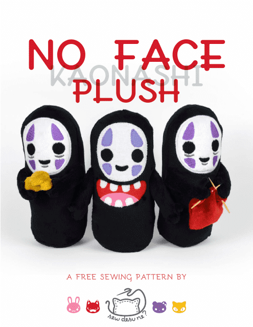 No Face Plush Sewing Templates - Choly Knight