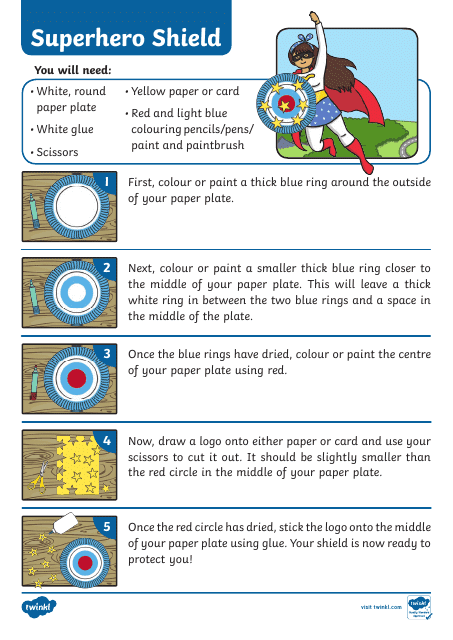 Superhero Shield Craft Instructions Image Preview