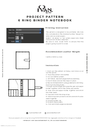 Document preview: 6 Ring Binder Notebook Templates