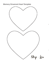 Document preview: Memory Ornament Heart Template