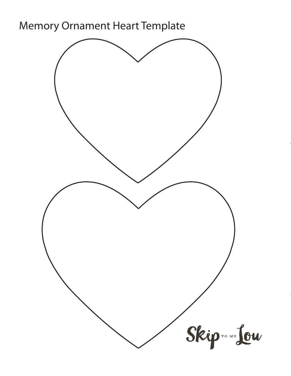 Memory Ornament Heart Template Download Printable PDF | Templateroller