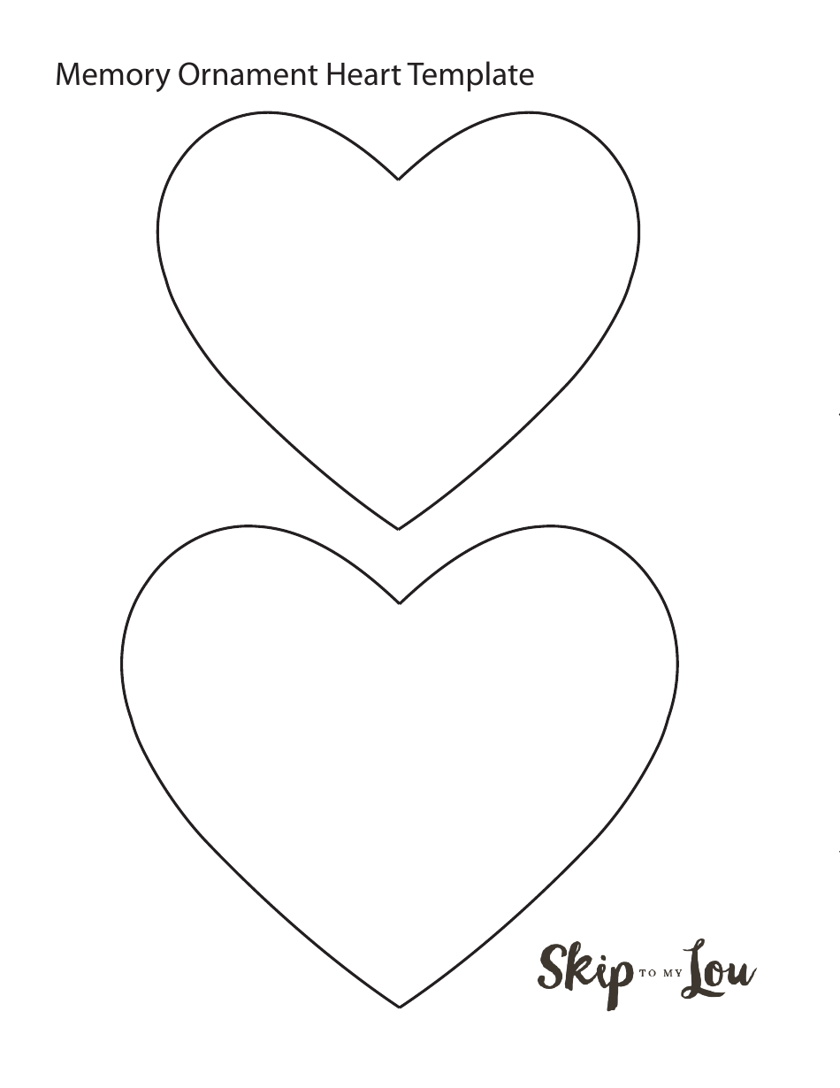Memory Ornament Heart Template, Page 1