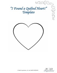 Document preview: Heart Shaped Template - Blue