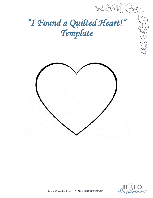 Heart Shaped Template - Blue Download Pdf