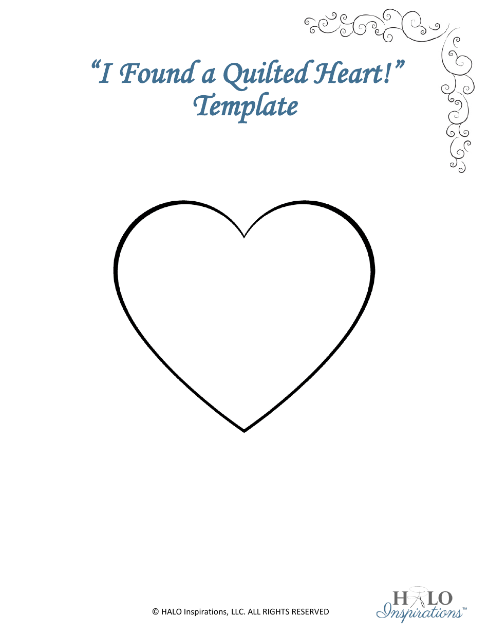 Heart Shaped Template - Blue Download Printable PDF | Templateroller