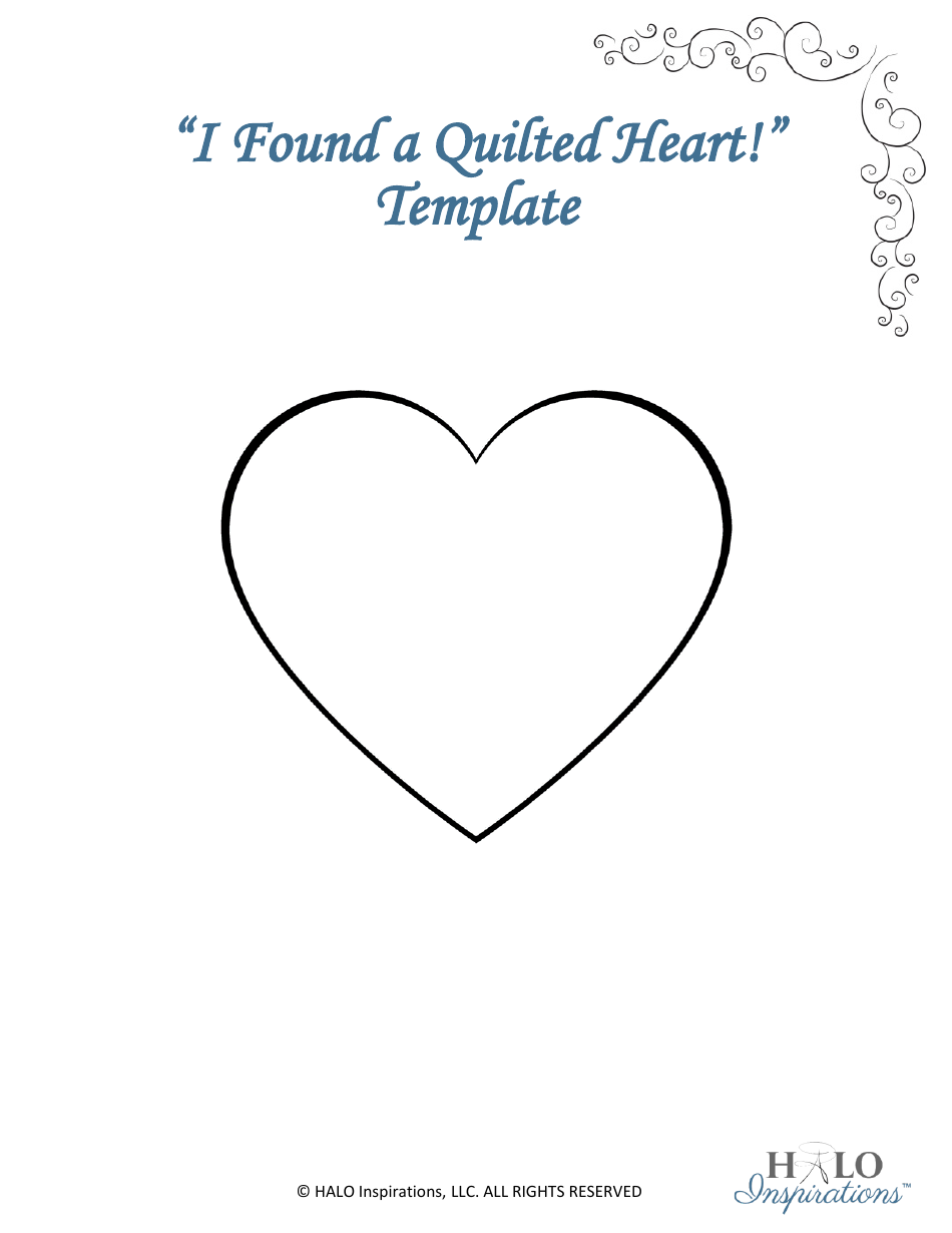 Heart Shaped Template - Blue, Page 1
