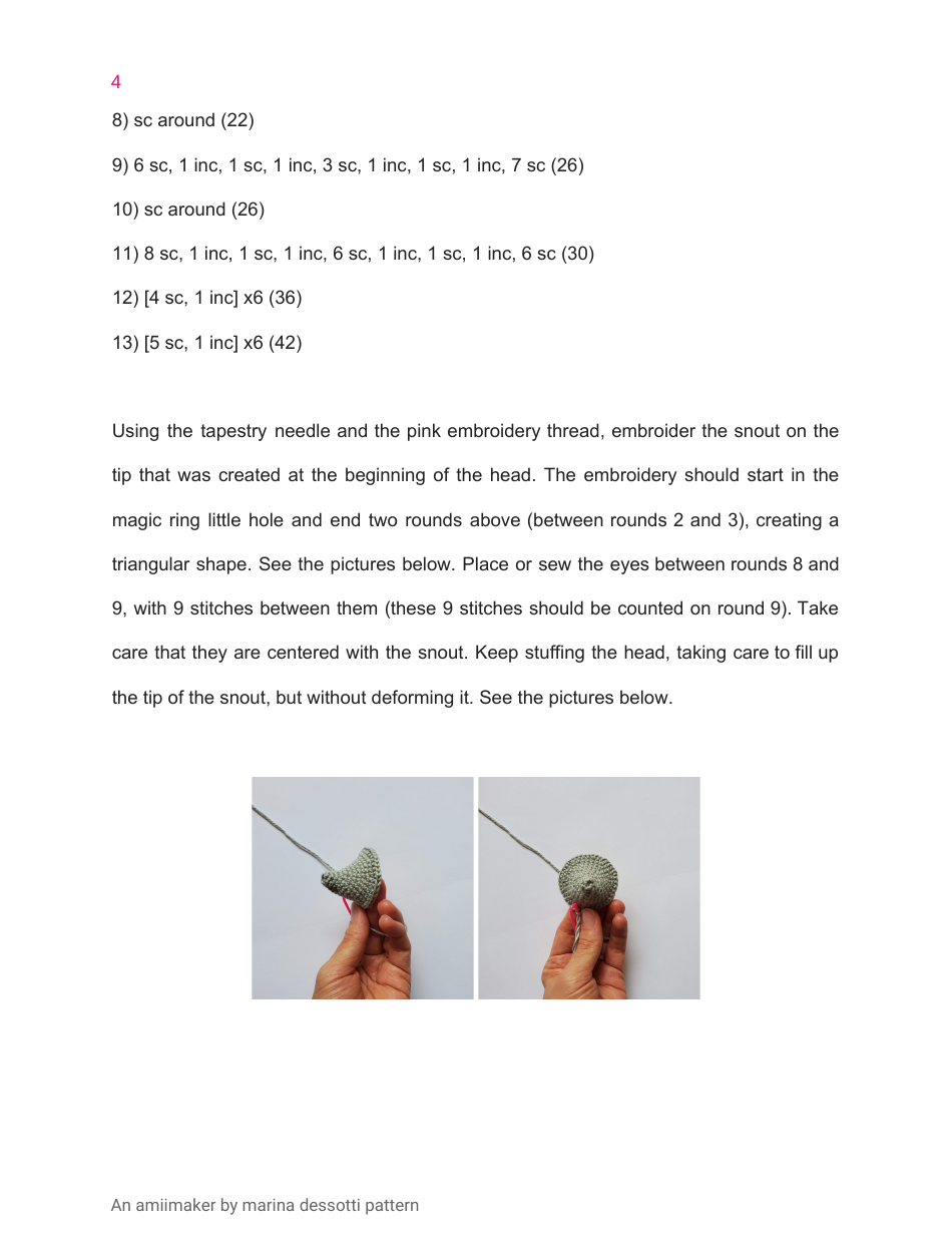 Little Mouse Crochet Pattern, Page 4