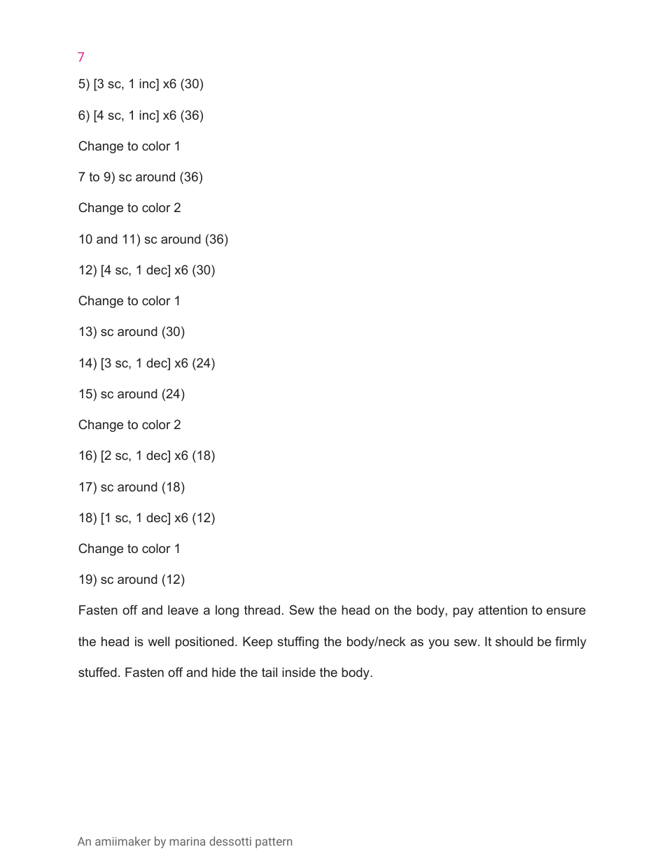 Little Mouse Crochet Pattern, Page 7