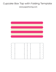 Document preview: Cupcake Box Top With Folding Template