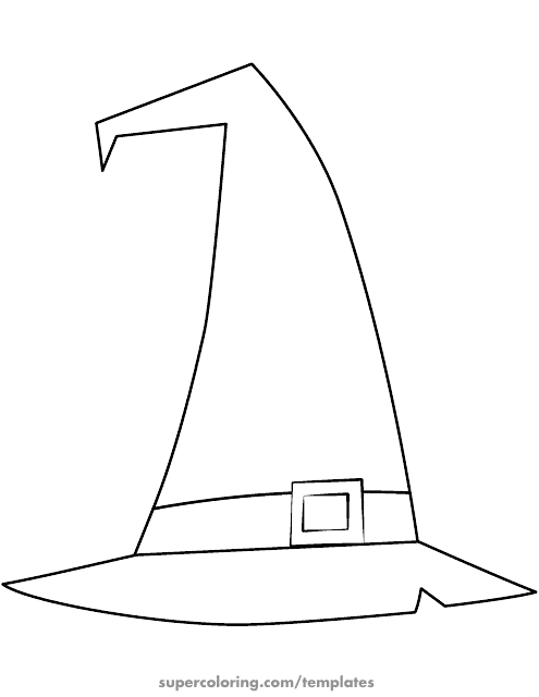Witch Hat Outline Template
