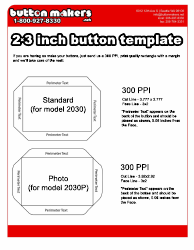 Document preview: 2x3 Inch Button Template