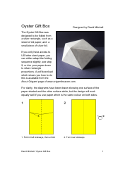 Origami Oyster Gift Box - David Mitchell