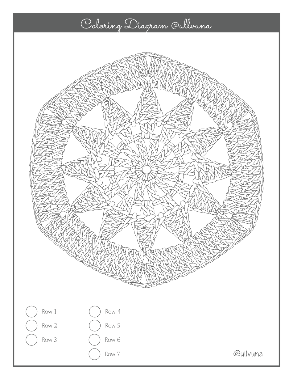 Starflower Crochet Pattern Template, Page 6
