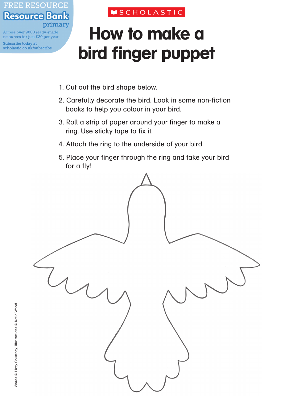 Paper Bird Finger Puppet Lizzy Courtney, Katie Wood Download