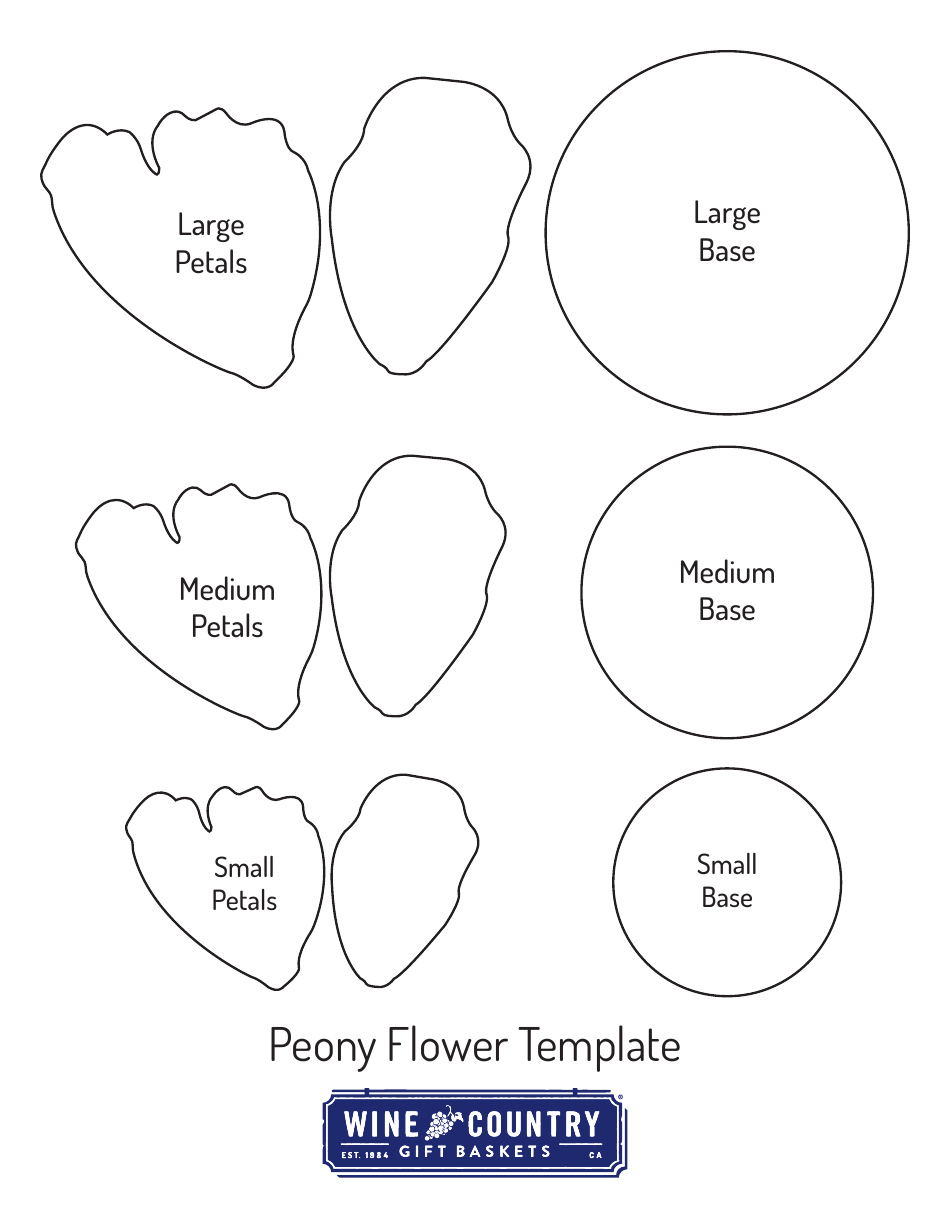 Peony Flower Template, Page 1