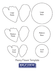 Document preview: Peony Flower Template