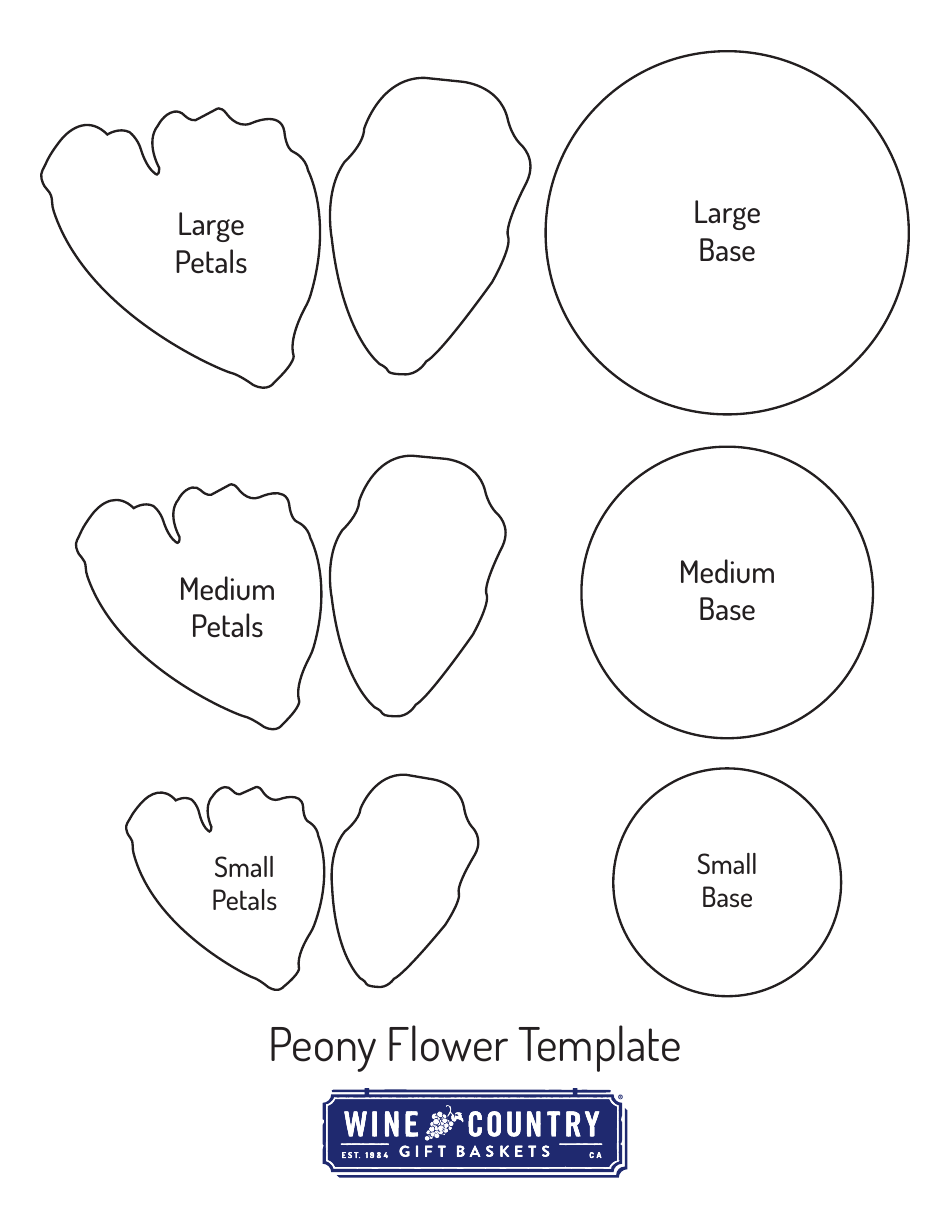 Peony Flower Template Download Printable PDF | Templateroller