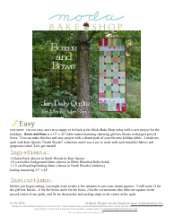 Document preview: Boxes and Bows Quilt Pattern Template