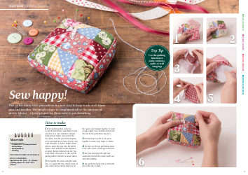Document preview: Patchwork Pincushion Sewing Templates