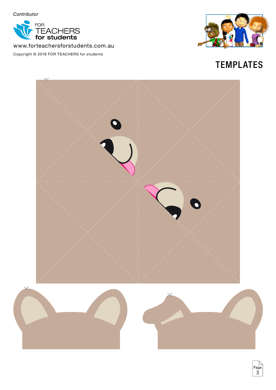 Paper Dog Bookmark Template - for Teachers for Students, Page 3