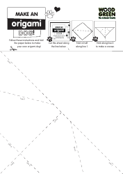 Origami Paper Dog Template