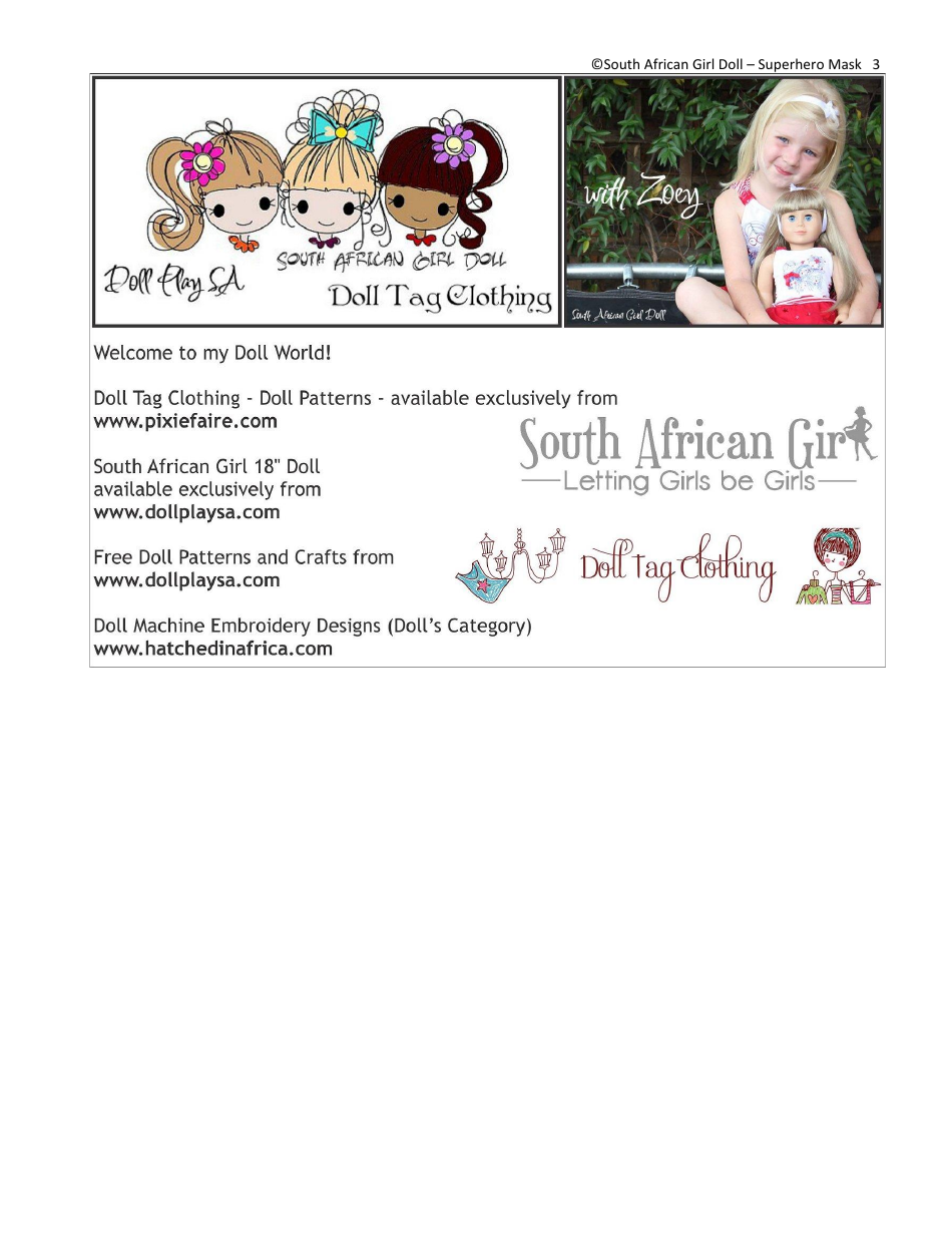 18 Doll Superhero Mask Template, Page 3