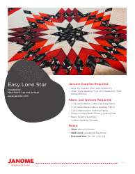 Document preview: Lone Star Quilt Pattern