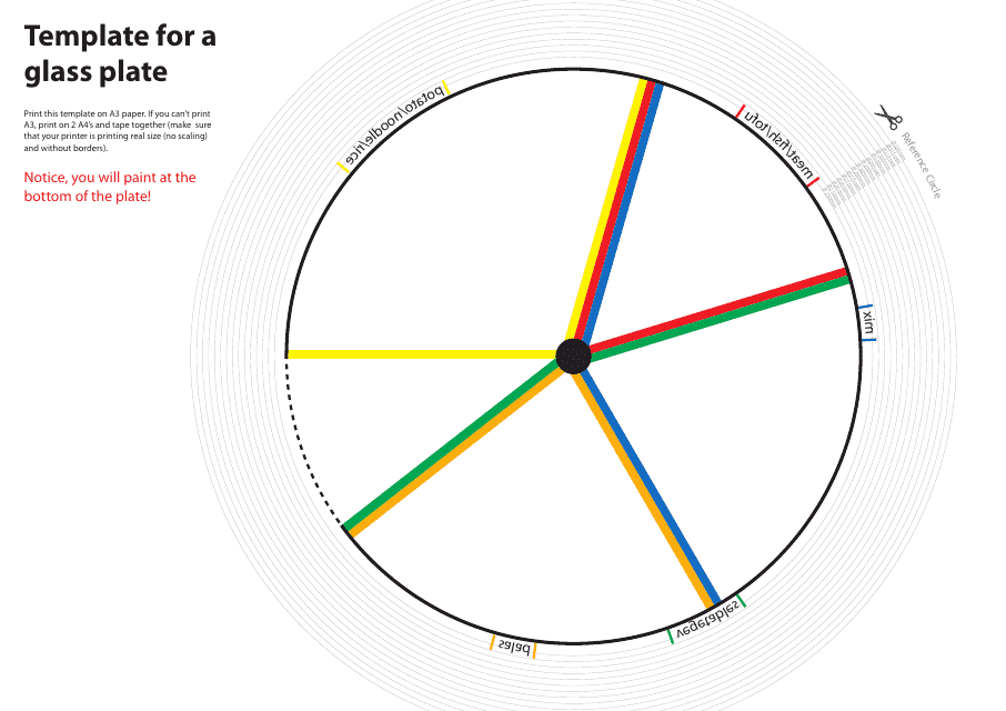 Glass Ete Plate Print Template