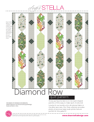 Document preview: Diamond Row Quilt Pattern Templates