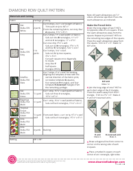 Diamond Row Quilt Pattern Templates, Page 2