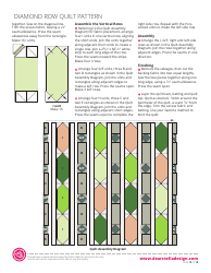 Diamond Row Quilt Pattern Templates, Page 3