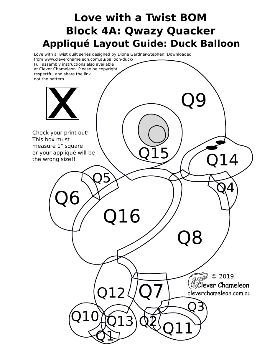 Duck Balloon Applique Templates, Page 3