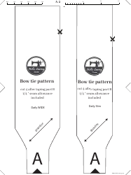 Bow Tie Sewing Pattern Templates, Page 2