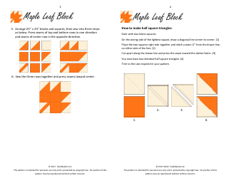 Maple Leaf Quilt Block Pattern - Twiddletails Llc, Page 2