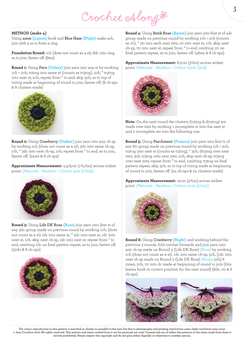 Dianthus  Acanthus Crochet Pattern - UK Terms, Page 4