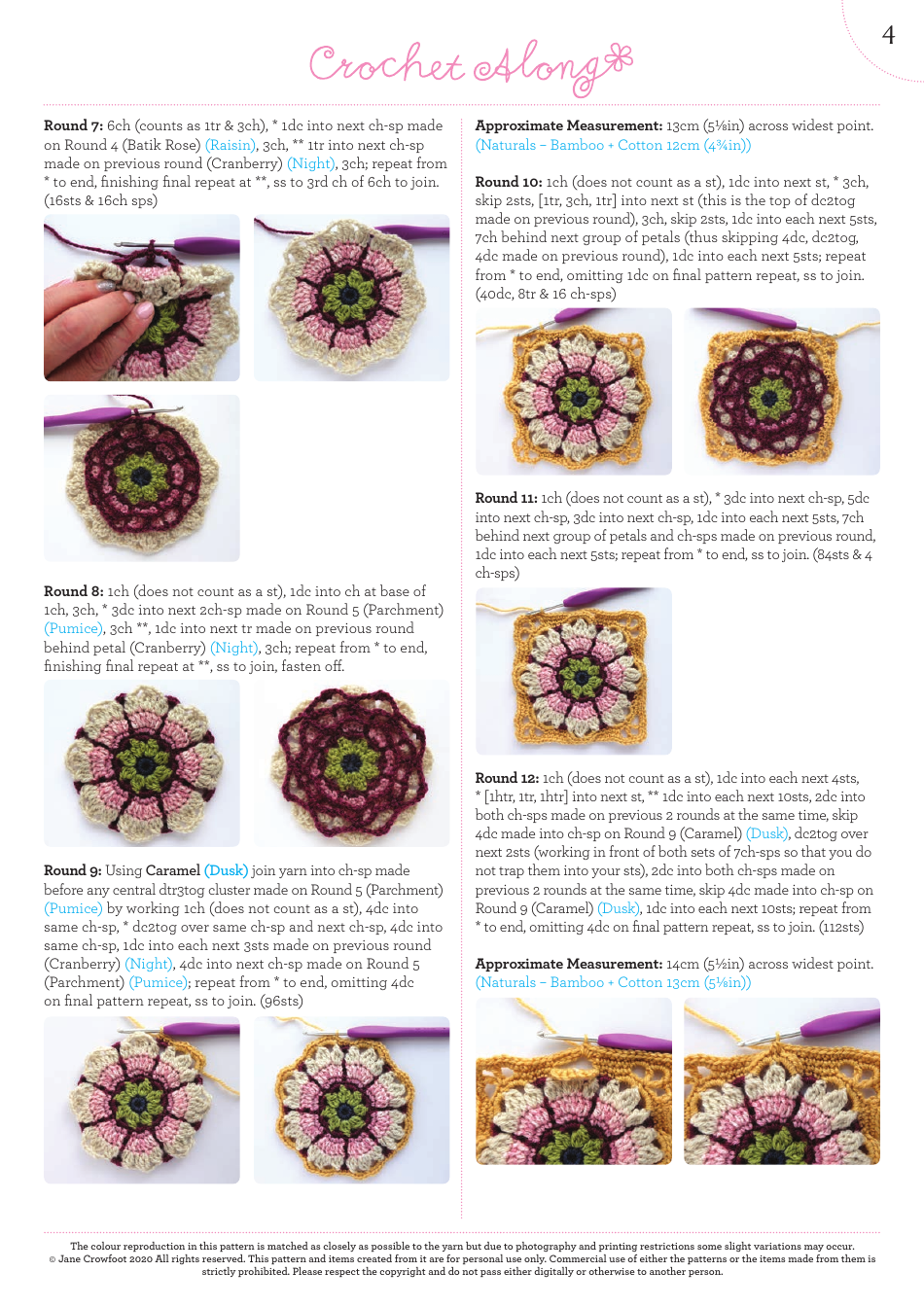 Dianthus  Acanthus Crochet Pattern - UK Terms, Page 5