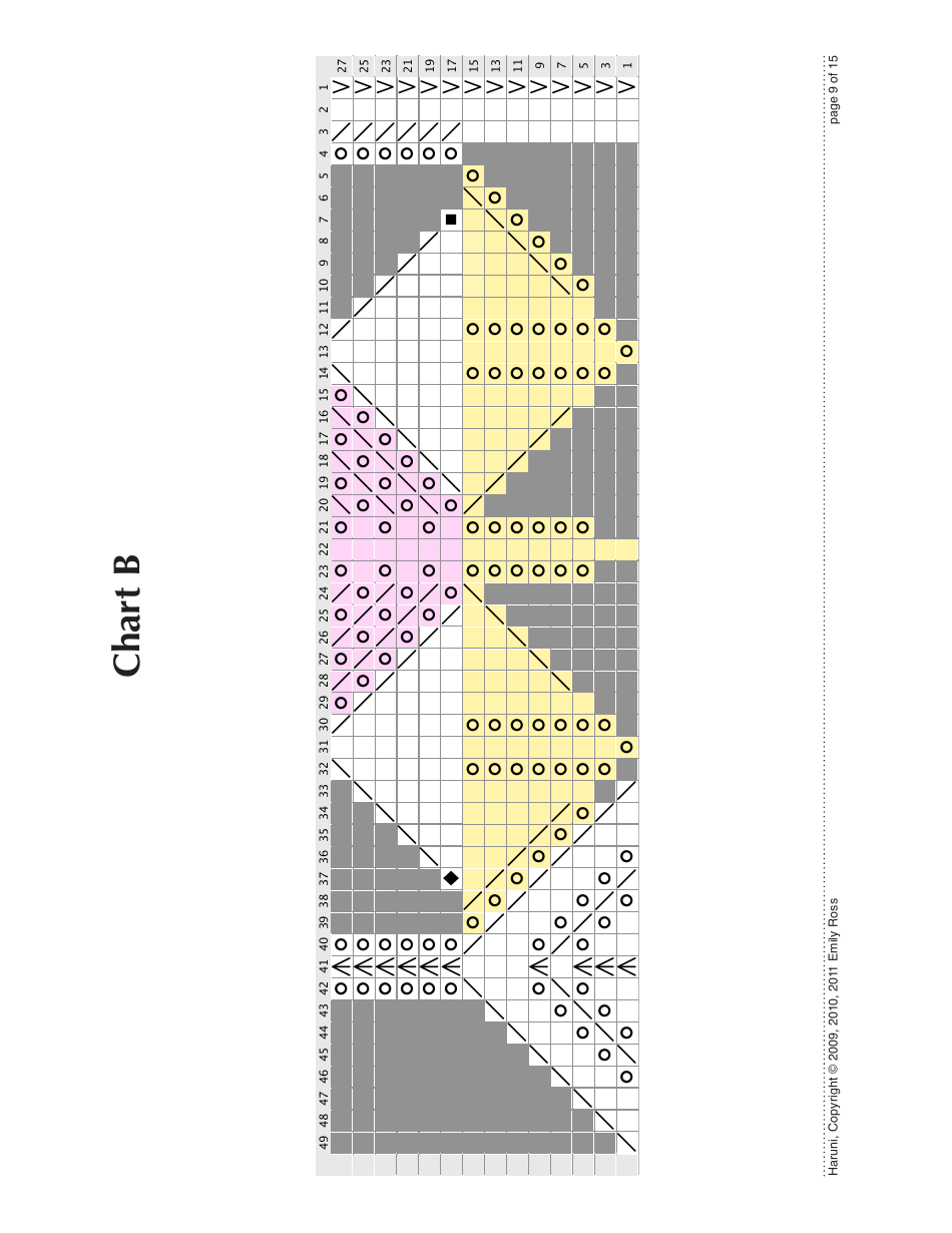 Haruni Shawl Knitting / Crochet Pattern, Page 9