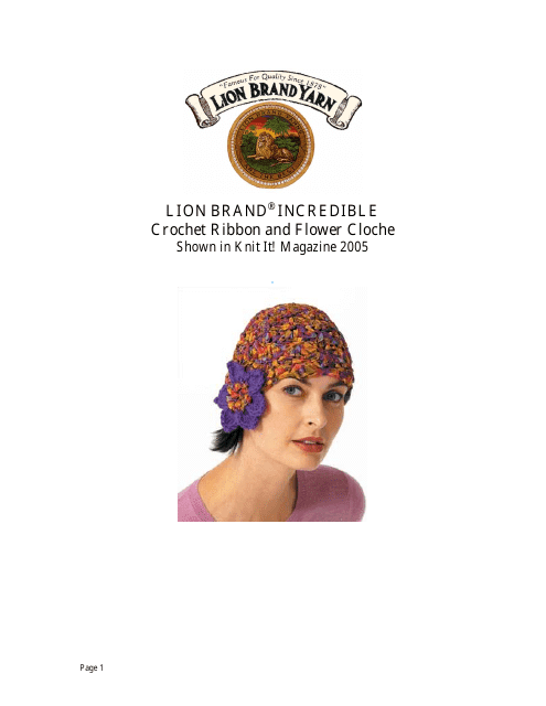Ribbon and Flower Cloche Crochet Pattern - Image Preview
