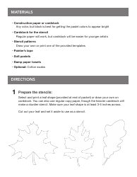 Fall Pastel Leaf Stencil Templates, Page 2