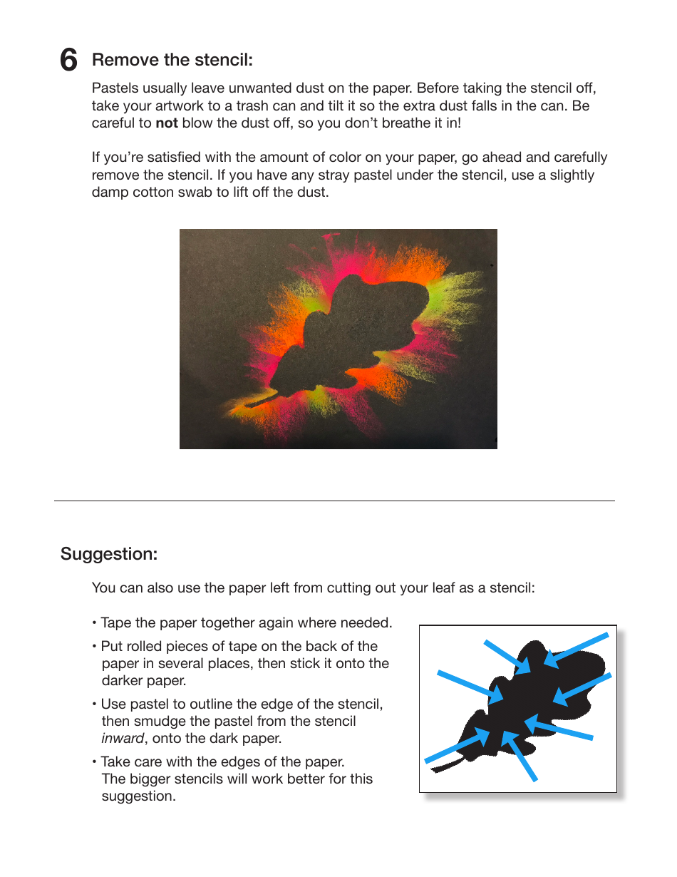 Fall Pastel Leaf Stencil Templates, Page 5