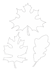 Fall Pastel Leaf Stencil Templates, Page 9