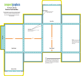 Document preview: 4x4x6 Reverse Tuck-End Box Template