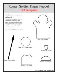 Roman Soldier Finger Puppet Template, Page 2