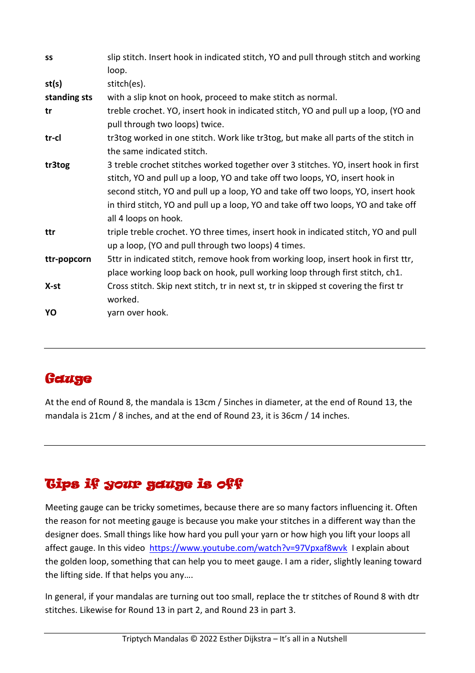Triptych Mandala Crochet Pattern, Page 5