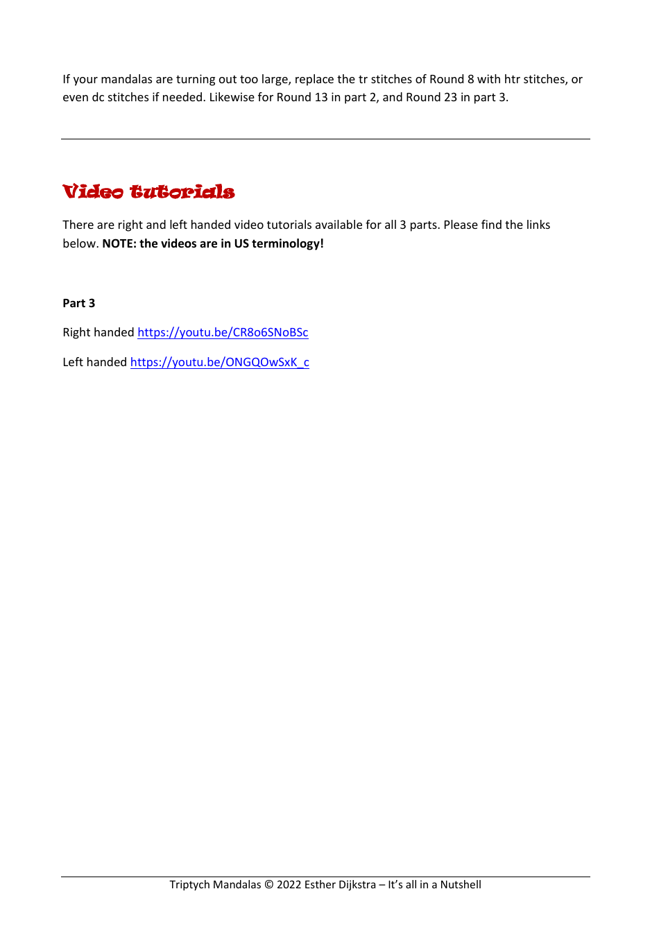 Triptych Mandala Crochet Pattern, Page 6