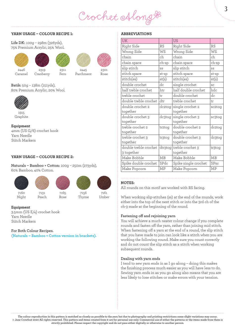 Pink Forget-Me-Not Crochet Pattern, Page 4