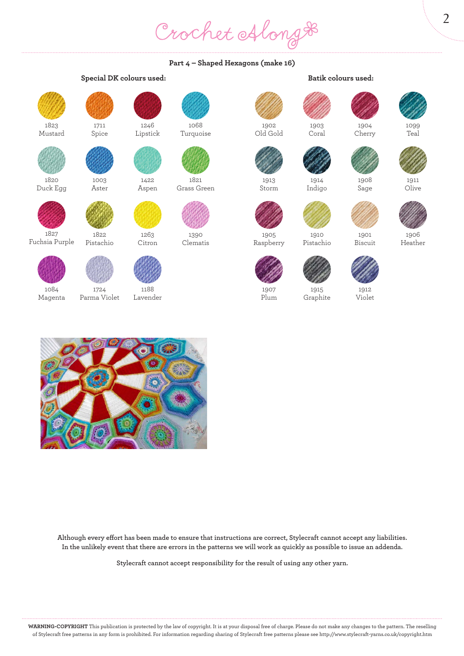 Shaped Hexagons Crochet Pattern, Page 3