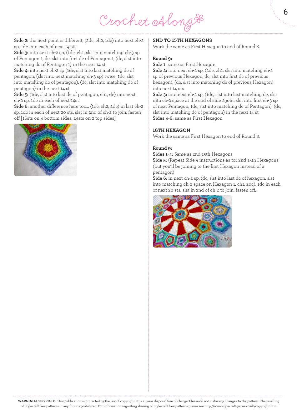 Shaped Hexagons Crochet Pattern, Page 7